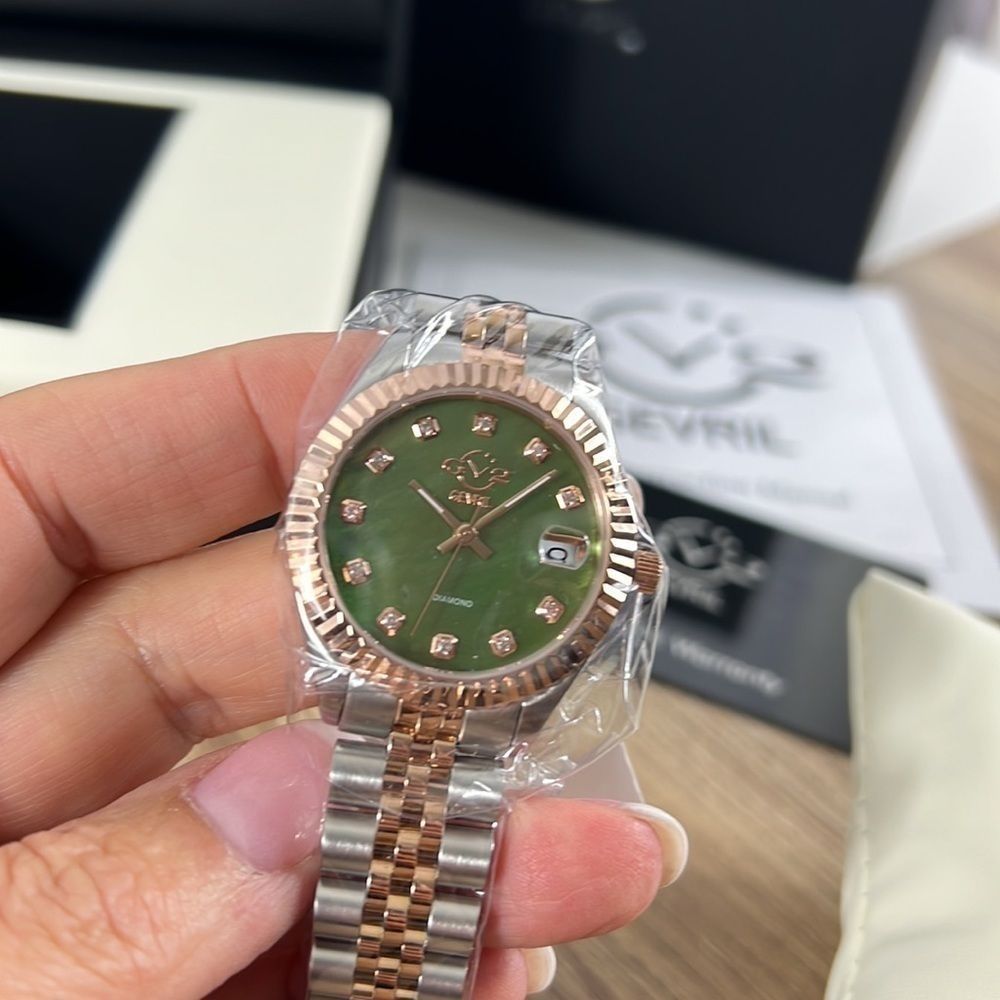 NEW Gevril Swiss watch from the Naples collection sapphire diamond watch - Picture 10 of 12